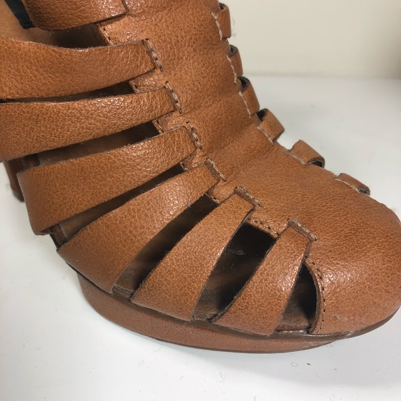 ASOS Cognac Platform Caged Sandals - Picture 7 of 8